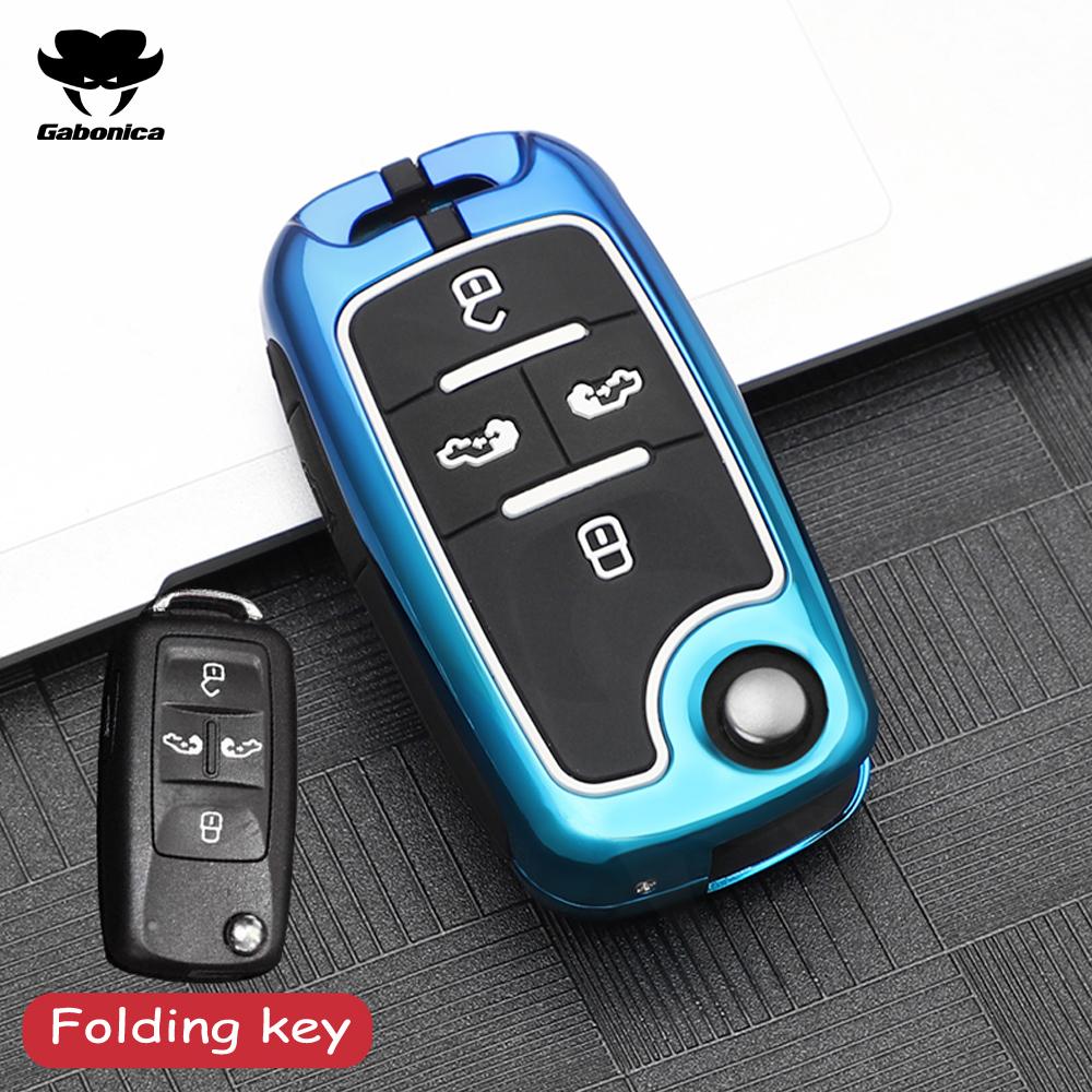 Zinc Alloy Car Key Case Full Cover Shell For VW Volkswagen Sharan Crafter Multivan for Seat for Seat Alhambra Remote Key Shell