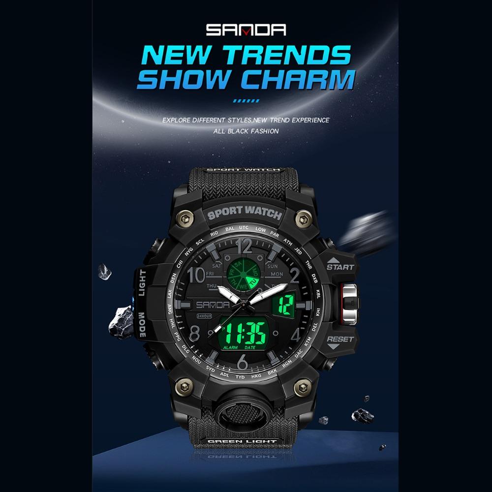 SANDA Watches Creative Sports Electronic Watch Personalised Fashion Electronic Watch