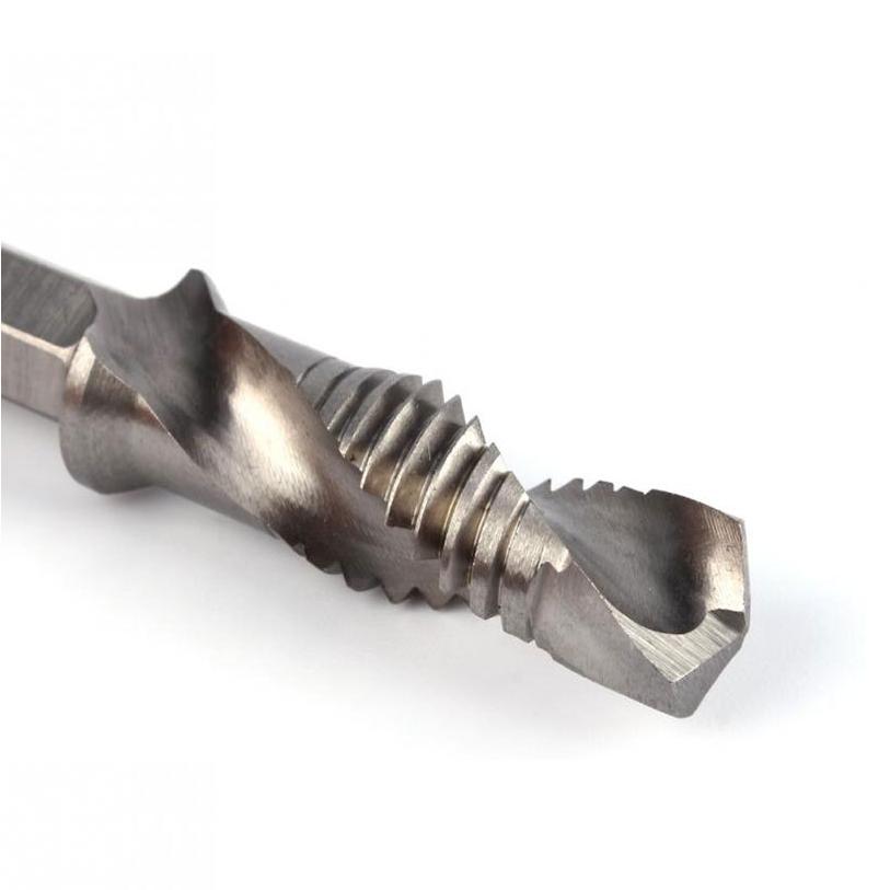 6Pcs Tap Drill Bit Set Hex Shank Titanium Plated HSS Screw Thread Bit Screw Machine Compound Tap M3 M4 M5 M6 M8 M10 Hand Tools
