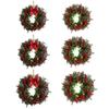 Yousheng Christmas Wreaths for Front Door Artificial Greeney Wreath with Bow And Red Berries for Holiday Home Wall Fireplace Indoor Outdoor Porch