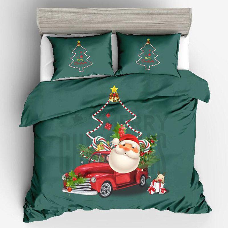 

Father Christmas Duvet Cover Quilt Cover Single Double King Size Bedding Set F,Single(2pc)