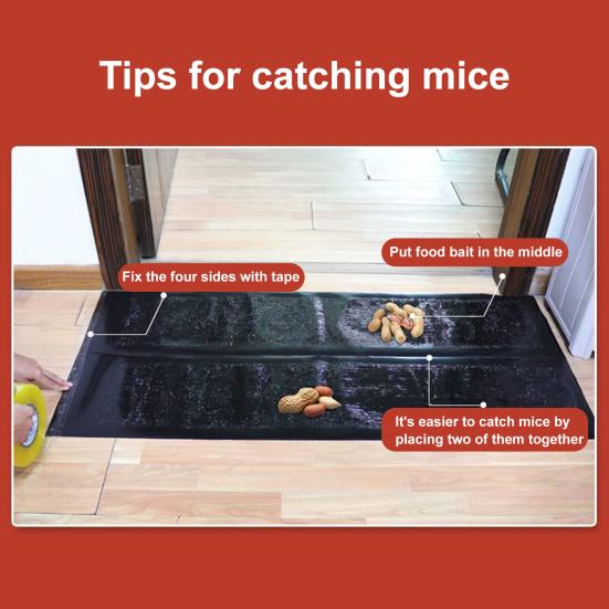 Large Sticky Mouse Trap Non-Toxic Adhesive Rodent Trap Mess-free Rat Trap for Effective Rat Control Home Garden Indoor Outdoor Use