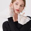 Embroidery Lace Flower Arm Sleeves Comfortable Armwear Wrist Cuffs Decorative Sleeves for Women Casual Formal Occasion