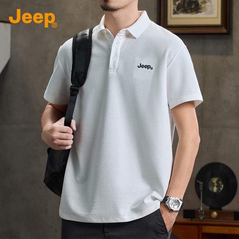 JEEP Men s Short-Sleeved Polo Shirt 2XL бежевый