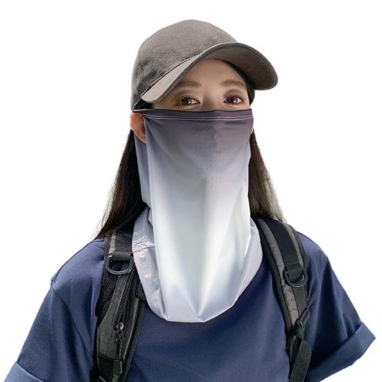 Ice Silk Sunscreen Integrated Neck UPF50 Cooling Face Guard with Guard Cut Technology серый/белый