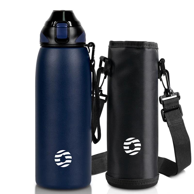 

600/800/1000ml Water Bottle Vacuum Sports Bottle Warm and Cold Drink Stainless Steel Vacuum Flask Portable Travel Water Bottles 600ml синий