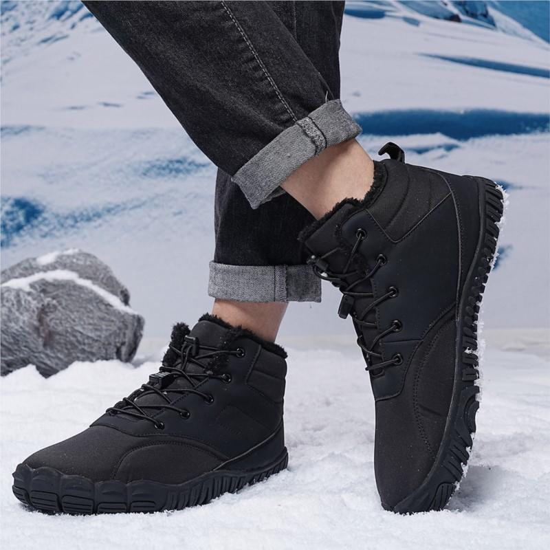 Fashion New Outdoor Cotton Shoes Men's Warm Snow Boots with Velvet Anti-slip Wear-resistant Hiking Cotton Boots H525
