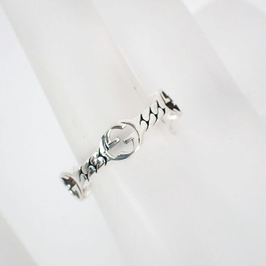 [Pre-owned] GUCCI 925 Interlocking G Ring / Size 13 / j51-9