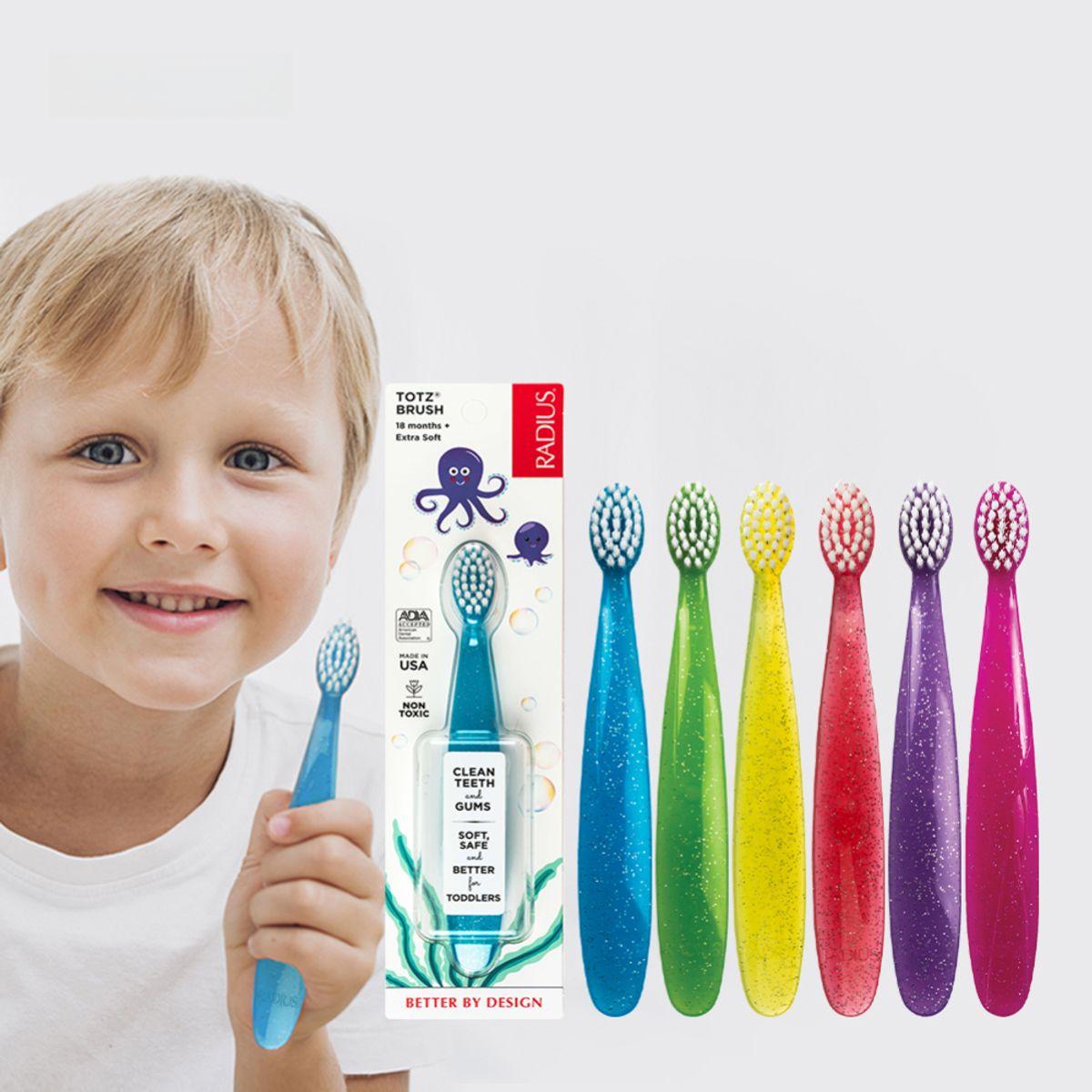 Radius Tots 6-Pack Toddler Toothbrush for Ages 18 Months–7
