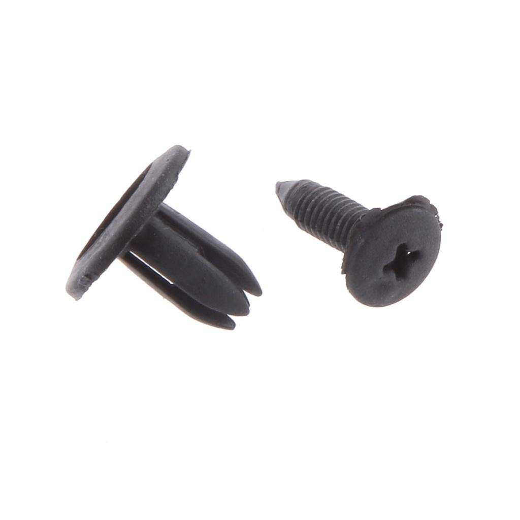 50PCS Bumper Fender 6mm Loch Schwarz Kunststoff Nieten Befestigungs Clips 90467-06017 für Toyota