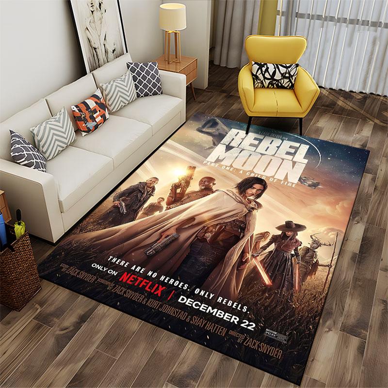 Sci-Fi Rebel Theme Carpet Design suitable as a non-slip mat for the living room or bedroom sofa