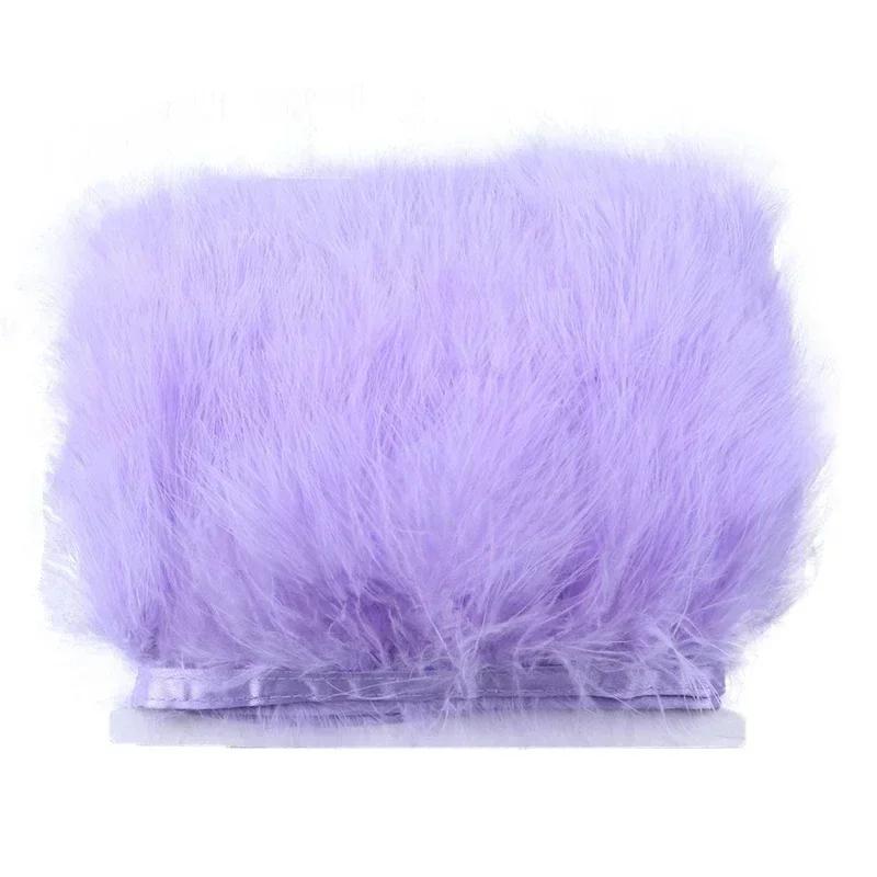 1Meter Marabou Feathers Tassel Fringe Trim Turkey Feather Tape Ribbon Clothes Sewing DIY Clothing Accessories Wedding Decoration