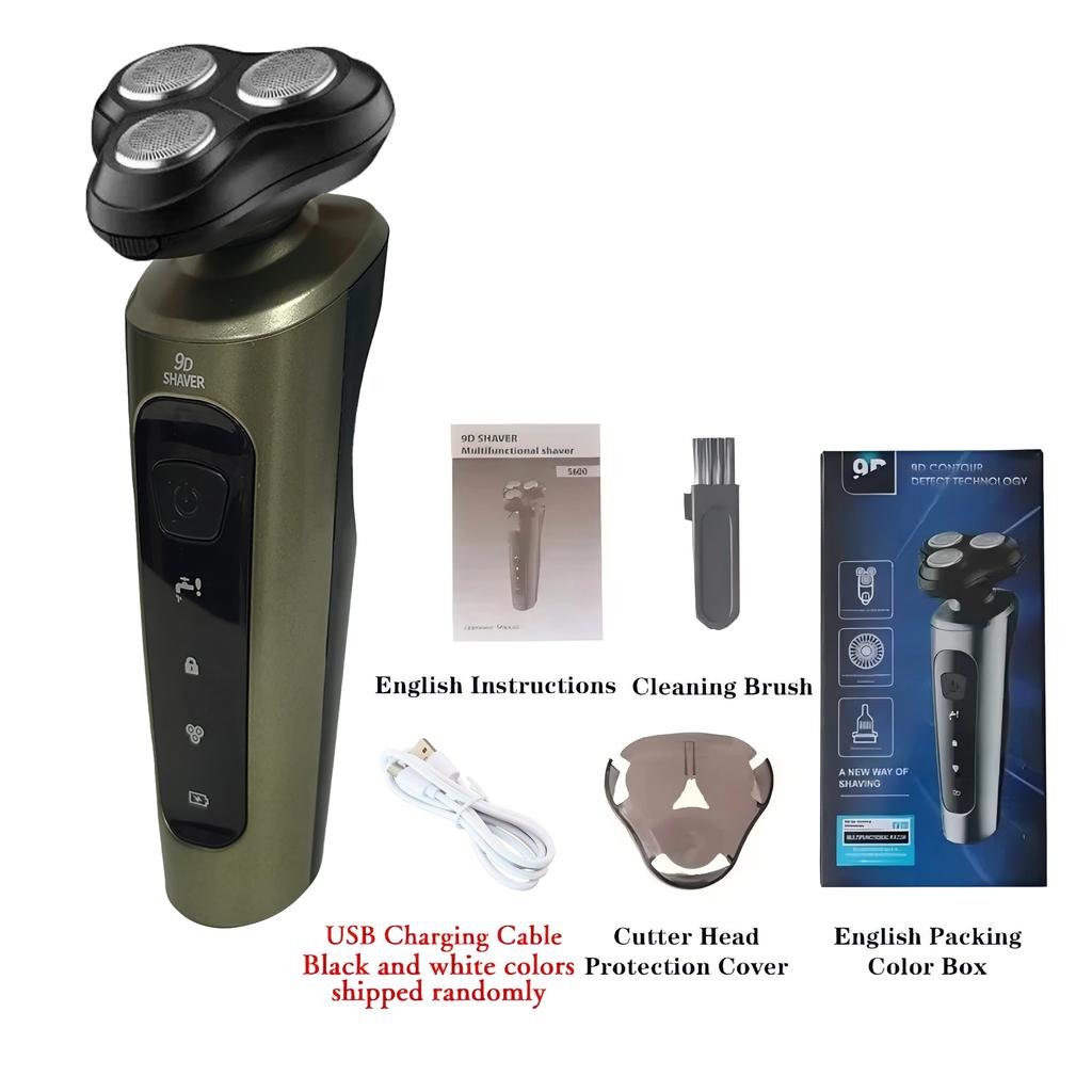 New 9D Electric Shaver USB Car-mounted High-power Full-body Wash Beard Knife Four-in-one Rechargeable Razor