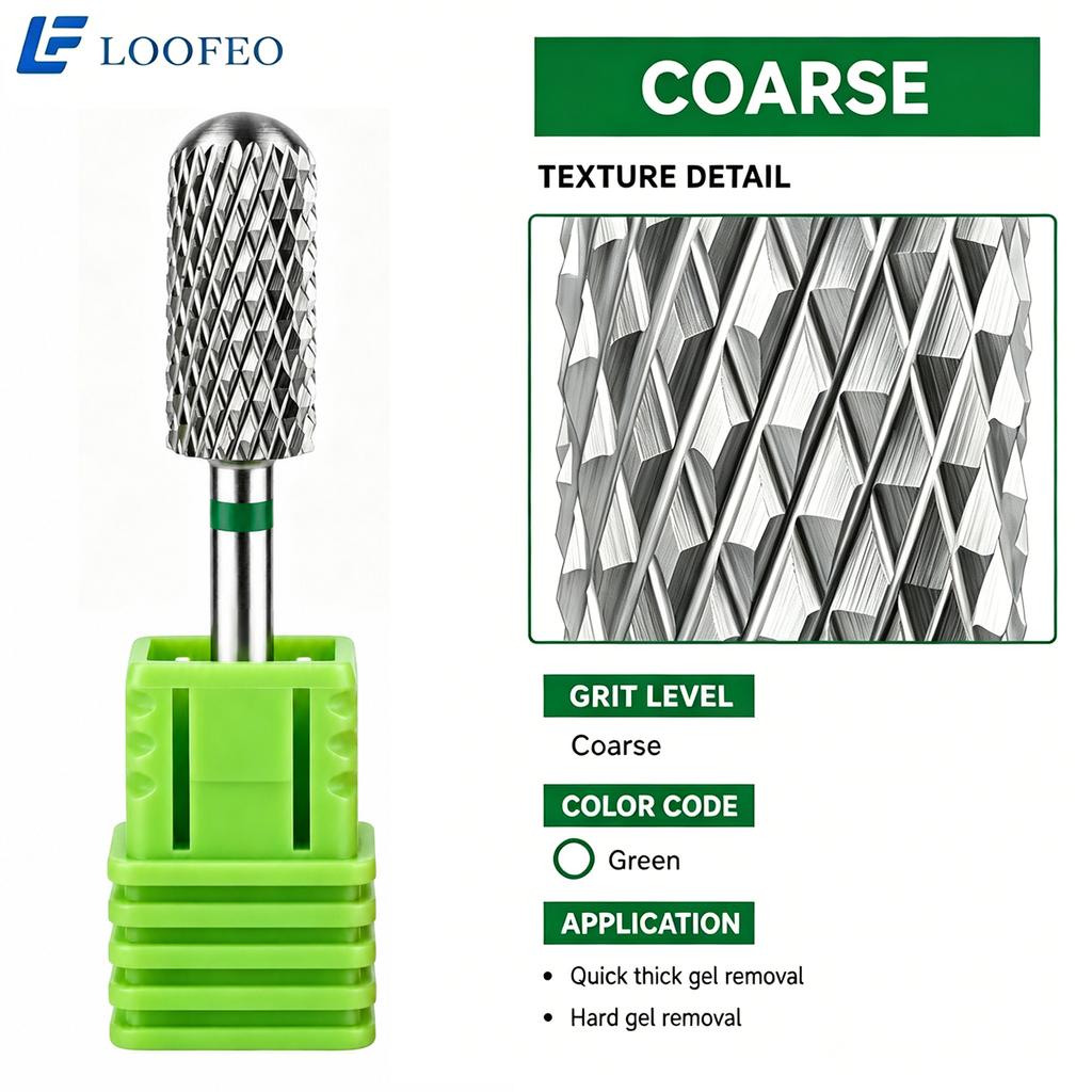 1pc Round Top Cylinder Nail Drill Bit Nail Milling Cutters Stainless Steel Nail Bits for Acrylic Gel Removal Nail Shaping Manicure E File Salon Tool