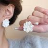 S925 Silver Camellia Earrings: Elegant Light Luxury Floral Jewelry for Women
