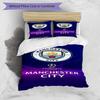 3pcs Duvet Cover Set (1*Duvet Cover + 2*Pillowcase, Without Core),Football team City FC Print Bedding Set, Bedroom Decor, All‑Season, Birthday Gift