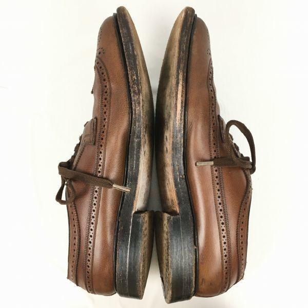 1972 Vintage FLORSHEIM Imperial Kenmoor Long Wingtip Brown Size 10.5EEE / 28.5cm Men's(USED)