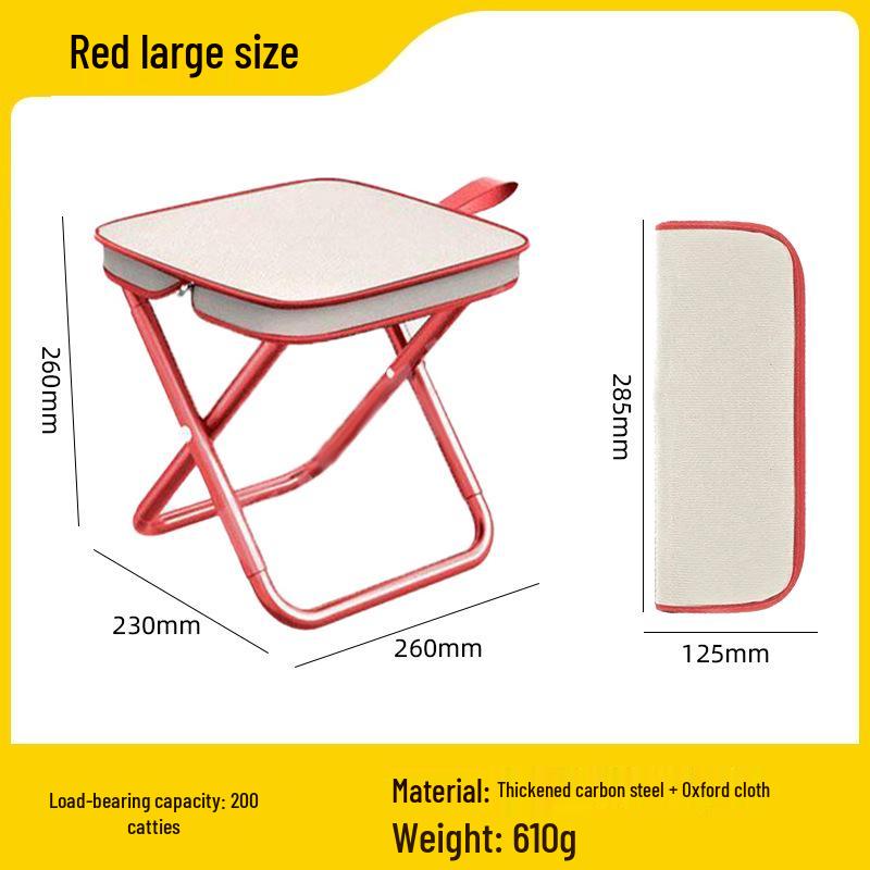 Ultralight Outdoor Folding Travel Stool - Portable Chair for Camping, Fishing, and Queuing