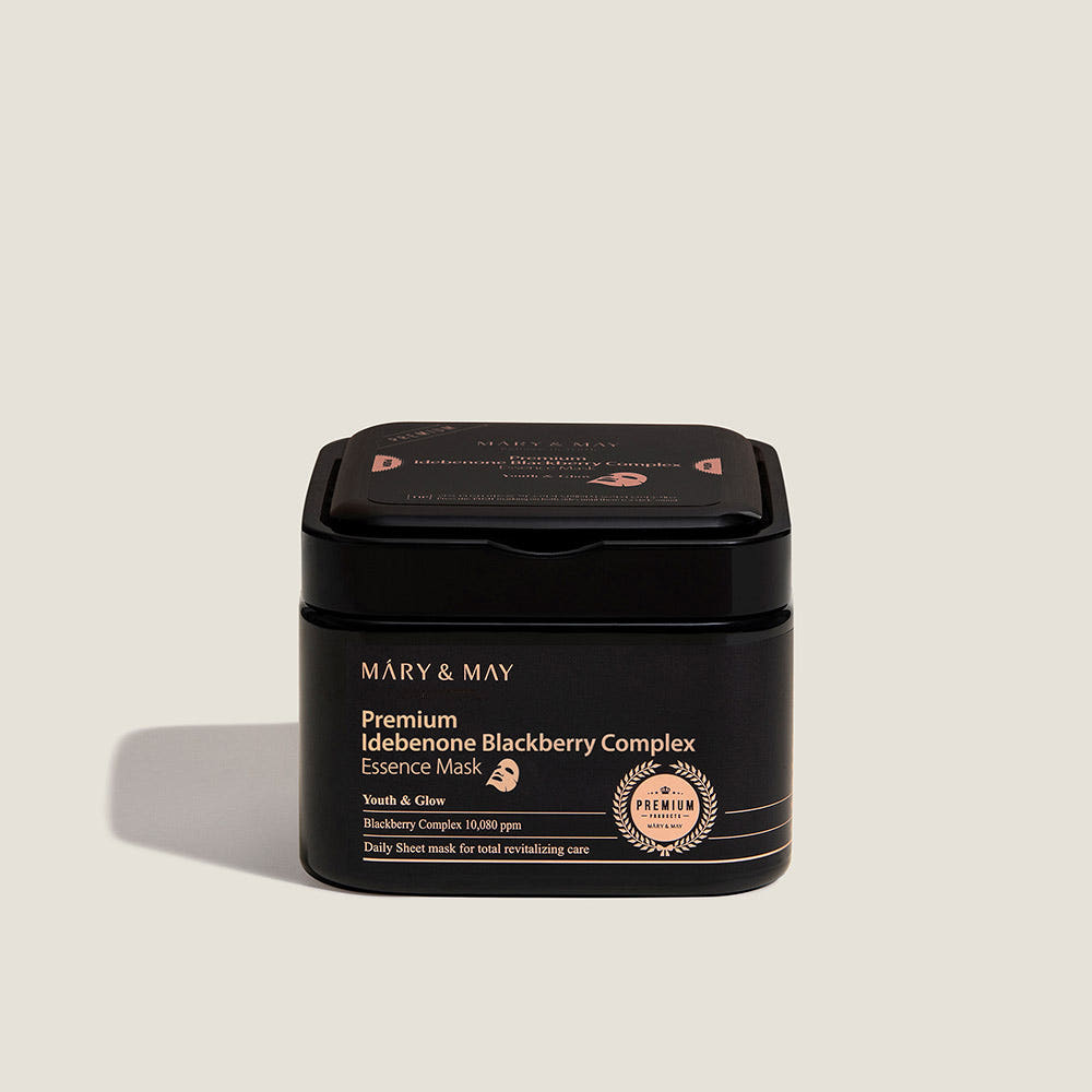 MARY & MAY Idebenone Blackberry Essence Mask 20 Sheets | Antioxidant Daily K-Beauty