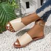 Fashion 2025 Summer Basic Women's Slippers Fashion Outdoor Daily Slippers Women New Open Toe Plus Size Concise Flat Slippers Zapatos