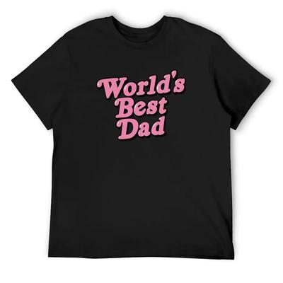 „Bester Papa der Welt“-T-Shirt: Niedliche Oberteile im Vintage-Stil, figurbetonte T-Shirts für Herren
