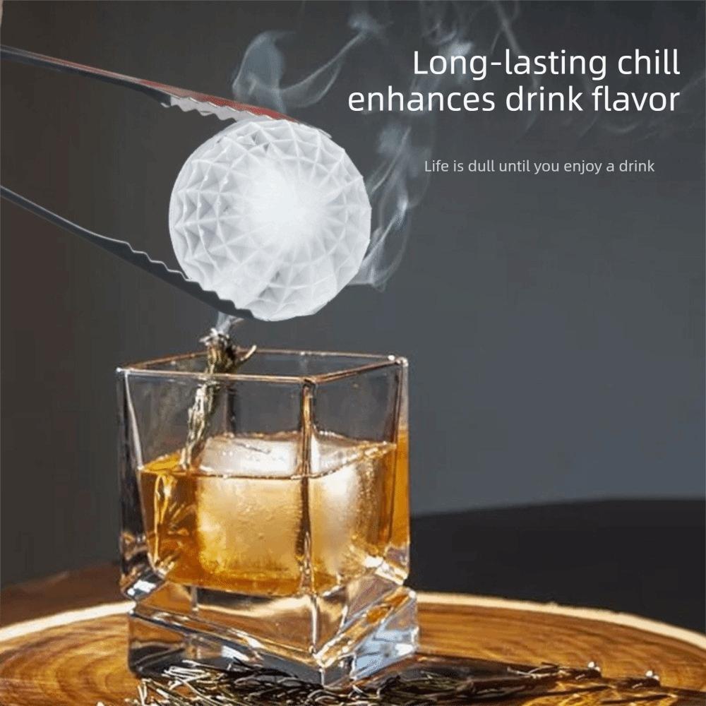 Spherical Silicone Ice Cube Tray Large Size with Lid Ice Ball Mold Round Shape 3D Sphere Ice Mold Kitchen Cocktail Drink