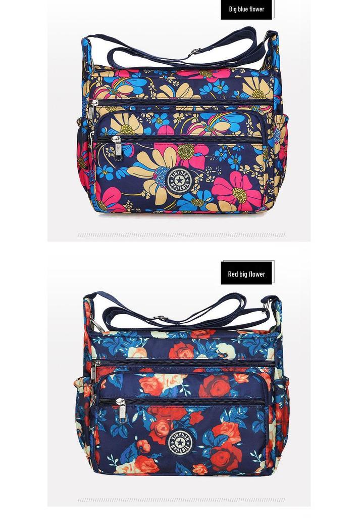 Large Capacity Women's Single-Shoulder Crossbody Bag - Stylish Oxford Nylon for Middle-Aged Moms