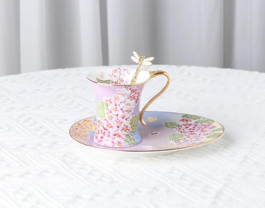 Luxury Ceramic Mug Saucer Retro Afternoon Tea Coffee Cup Saucer Sets Couple Cup Set Home Creative Drinkware Mugs New Home Gift