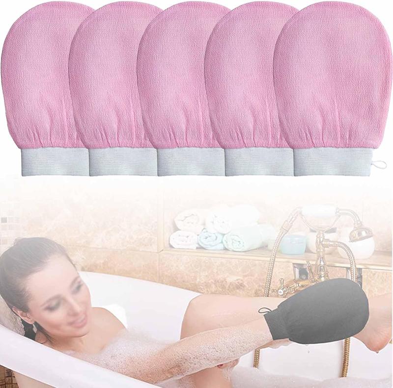 5 X Silkify Exfoliating Glove Silk Exfoliating Gloves, Body Exfoliator Tool Shower Mitt Dead Skin Exfoliating Mitt