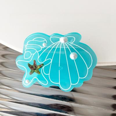 Neue Ozean-Serie Perlenmuschel Haarnadel Greifspange Personalisierte Kreative Haiklammer Hinterkopf Dutt Haargreifer Haaraccessoires