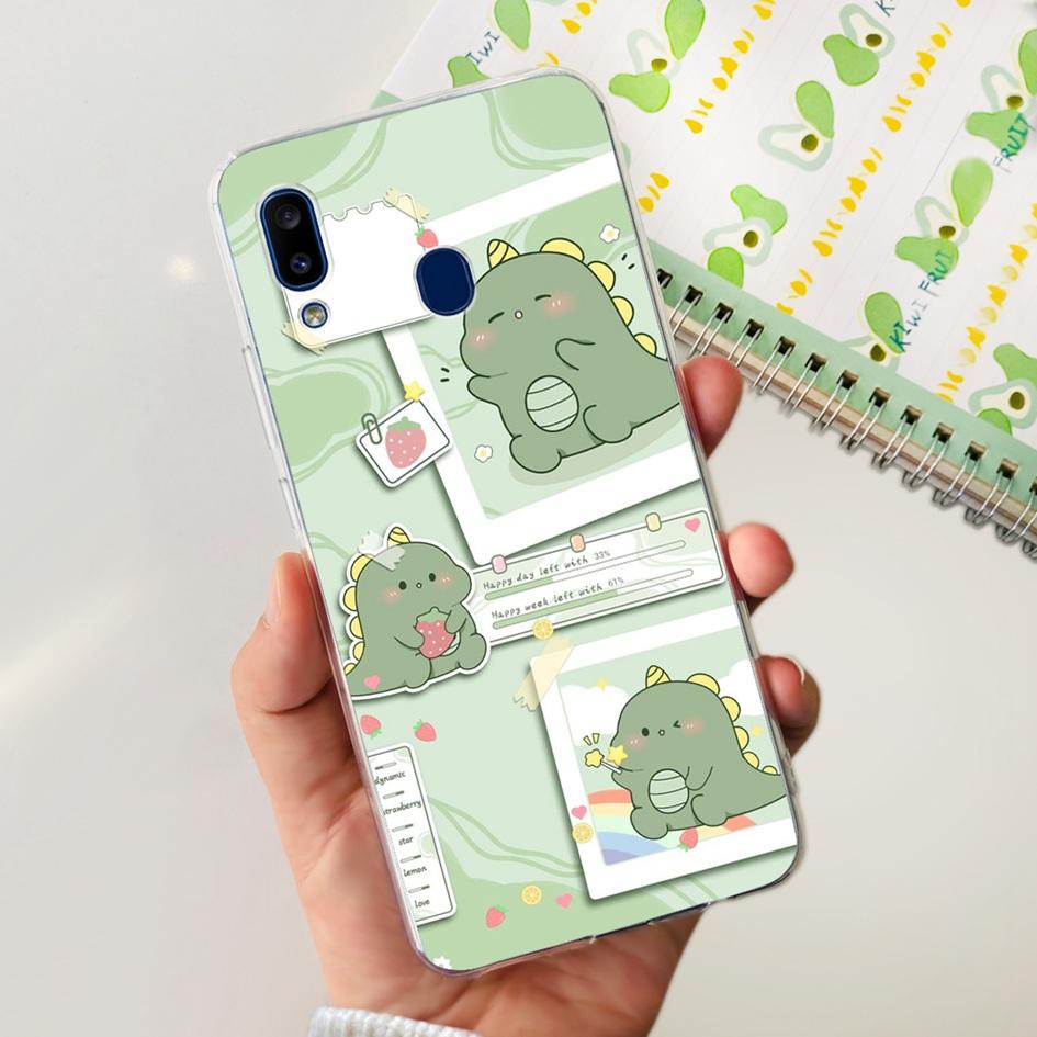 For Samsung Galaxy A20 Case A205 SM-A205F Silicone Cover Cute Astronaut Soft Phone Cases For Samsung A20e A202F A30 A305F Bumper