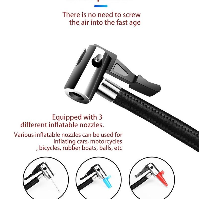 4 in 1 kabelgebundene Lade-Auto-Staubsauger-Luftpumpe, leistungsstarke automatische Reifendruckerkennung, aufblasbar