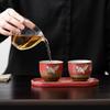 Sushih Palace Wall Red Ceramic Gongfu Tea Set
