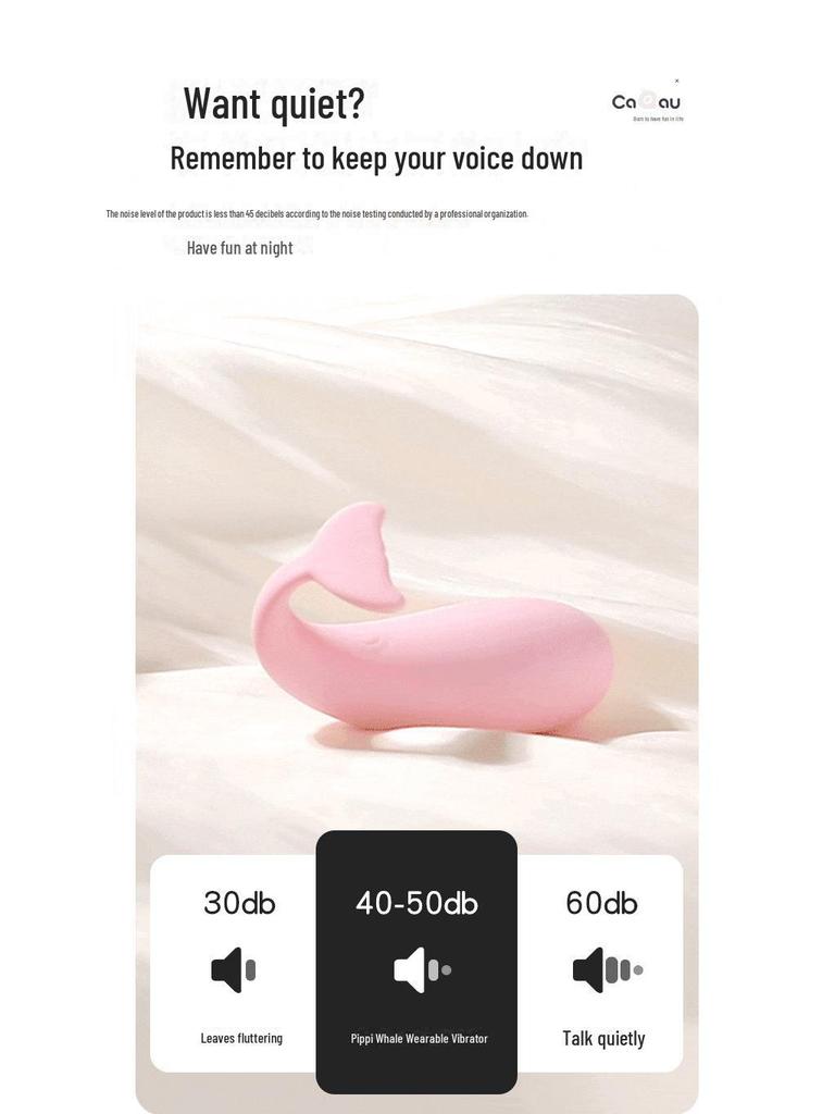 Miji Pipi Whale Wearable Vibrator Mini Program - Adult Female Toy for Vibration and Fun.