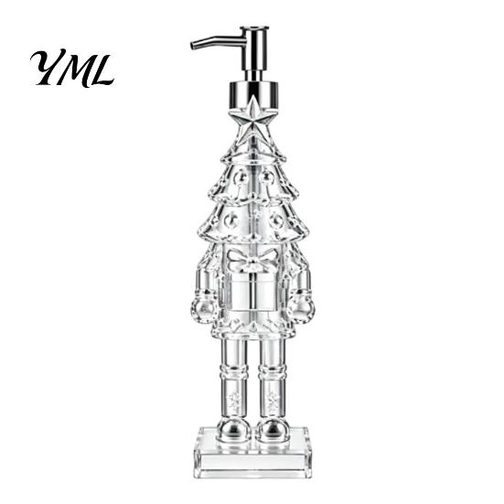 Modern Bathroom Accessories for Christmas Theme Hand Soap Dispenser, Nutcracker/Santa/Snowman/Cookie Man/Christmas Tree Shape, 55 Ounce Santa