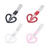 So Cute Broken Heart Shaped Car Anti-Static Strap Decorative Warning Hanging Ring Car Handle Rear Front Bumper Warning Ring
