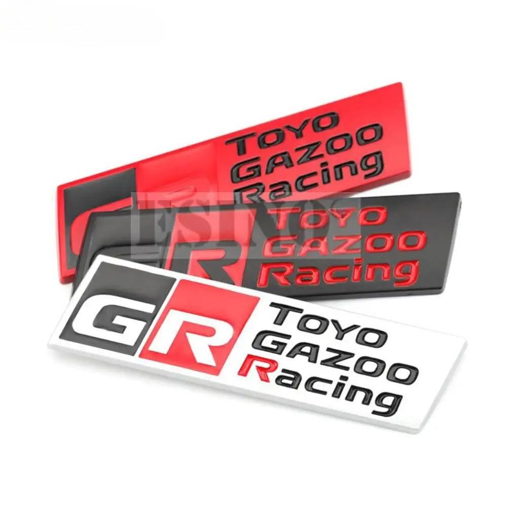 1 Peça Estilo de Carro Gazoo Racing GR 3D Grade Frontal de Carro Emblema de Liga de Zinco Adesivo Emblema de Metal Decalque para Supra AE86 GT86 Corolla