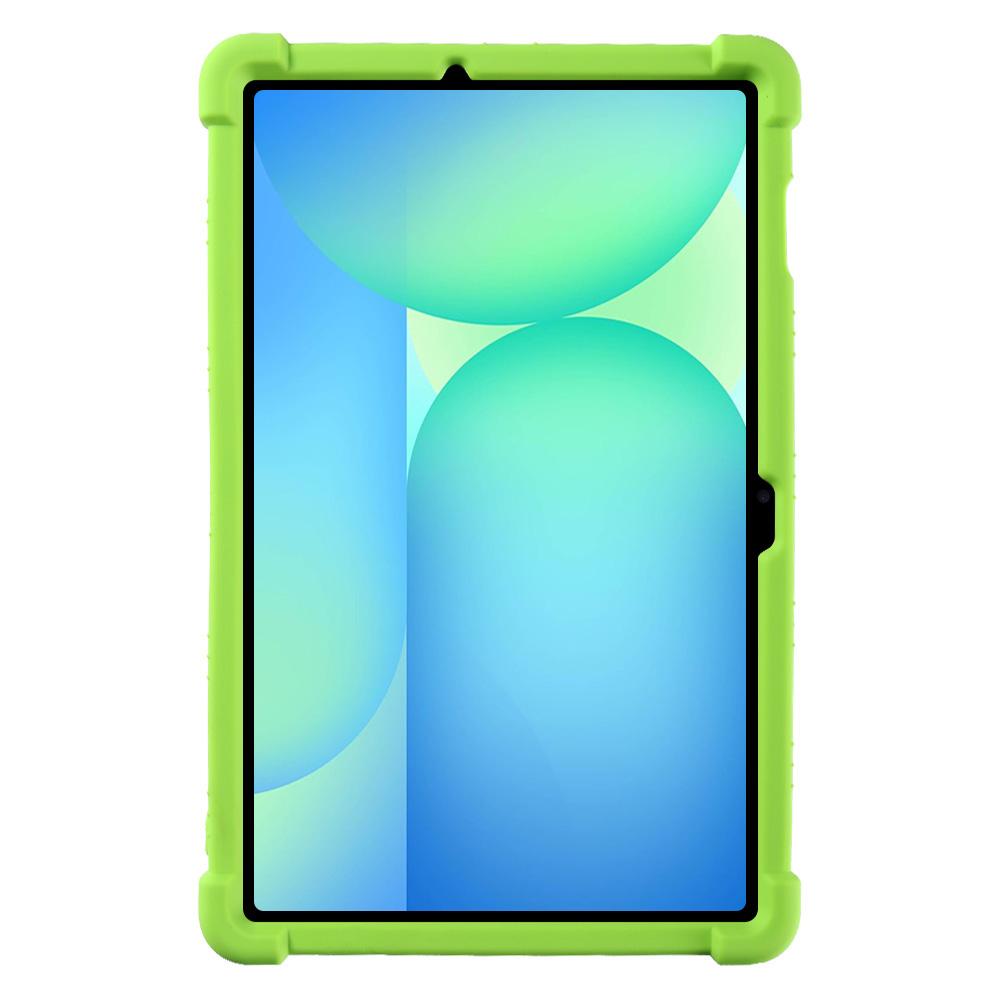 For Samsung Galaxy Tab S10 FE+ Silicone Case with Kickstand Rugged Protective Cover