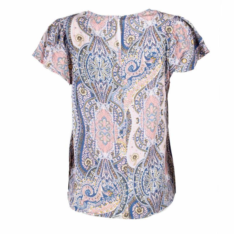 Blouse with Ruffled Sleeves Paisley Pattern V-neck Woman DEELUXE 74