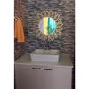 Rust Proof & Weather Proof Wall Mirror - Ideal Mirror for Living Room, Bathroom, Bedroom, Foyer | Entryway, Wash Basin Area - Gold 24 Inches 1 Piece