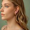 Silver earrings with bows, gold-plated hoops, 925 silver clasps