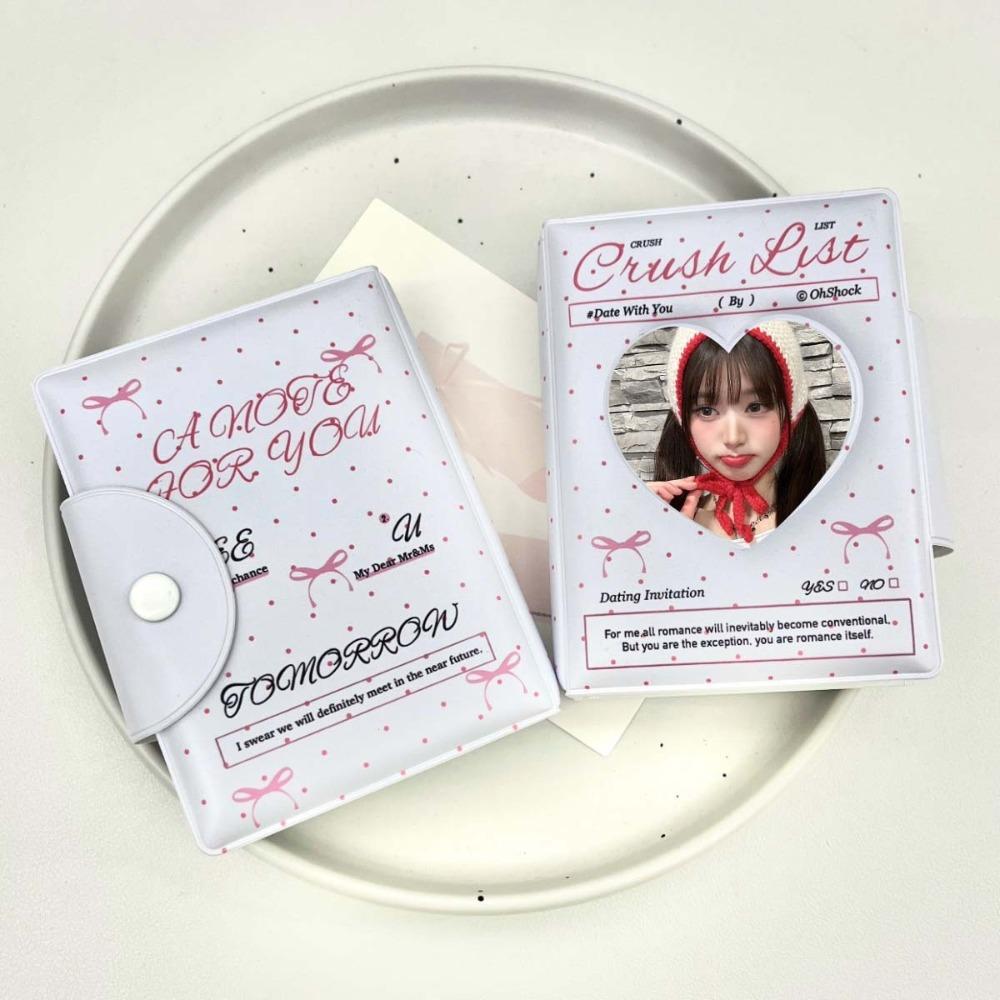 3 Inch Mini Photocard Binder Love Bow Idol Card Collect Book 2025 Card Album