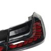 GTS LED Style LED Tail Lights Dynamic Turn Signal for 3 Series G20 M3 G80 2019 to 2023 Black Red