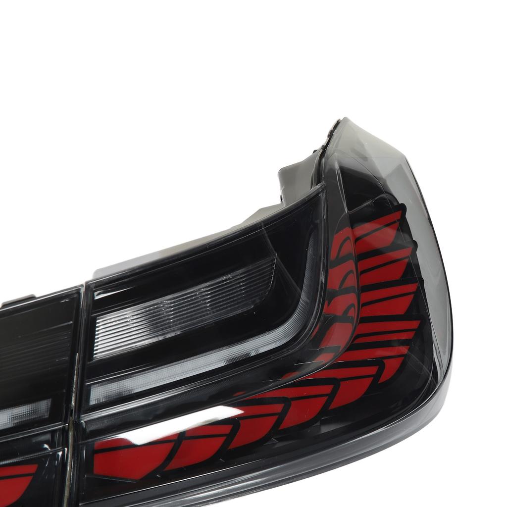 GTS LED Style LED Tail Lights Dynamic Turn Signal for 3 Series G20 M3 G80 2019 to 2023 Black Red
