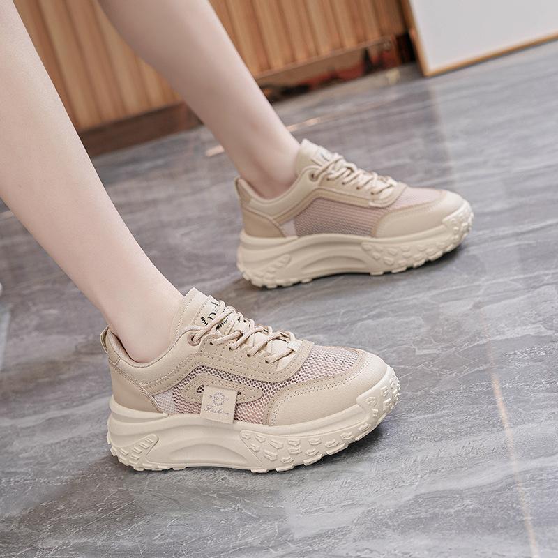Summer new dad shoes ins student sports leisure mesh breathable thick sole height XY