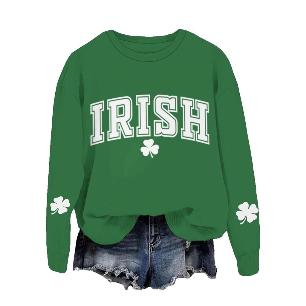 Ladies' Casual Women's Printed Round Neck Pullover Hoodie