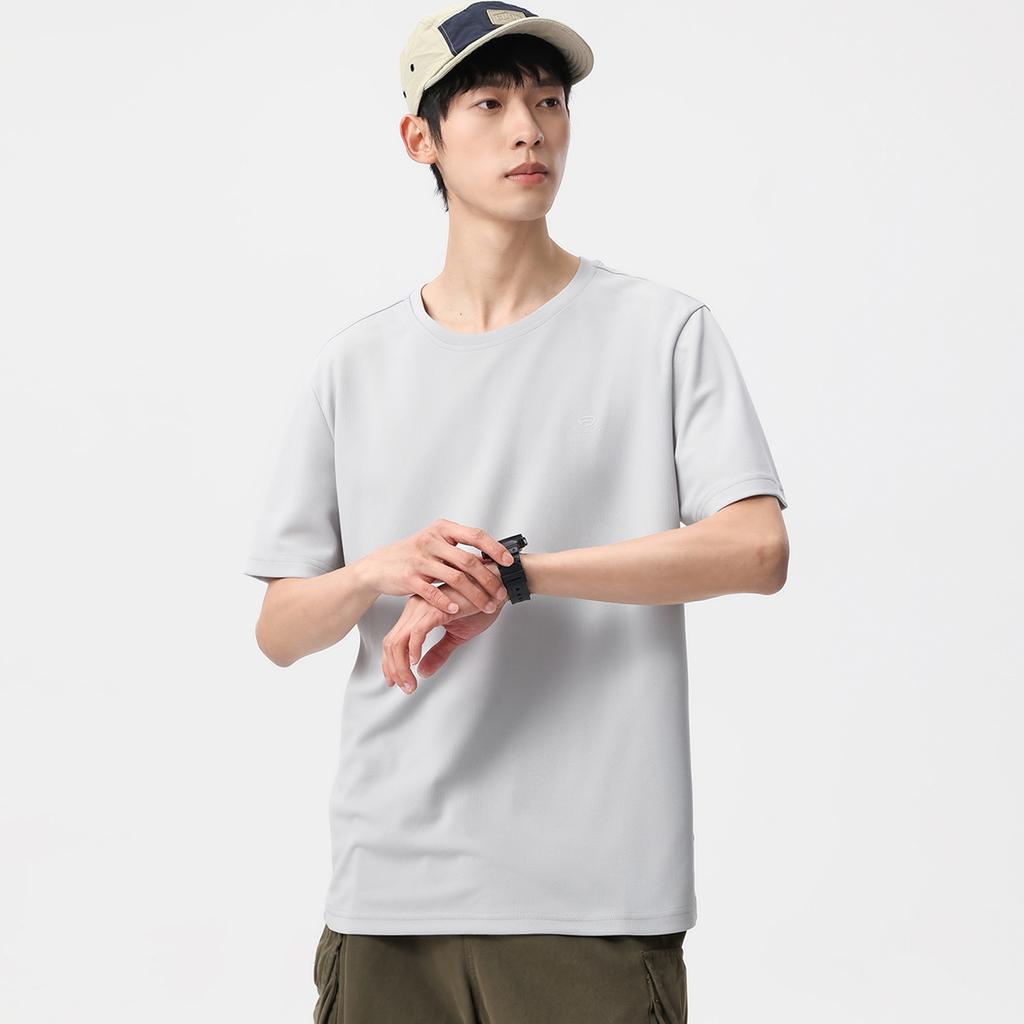 5A antibacterial and moisture absorbing quick drying outdoor sports thin round neck printed casual men's short sleeved T-shirt