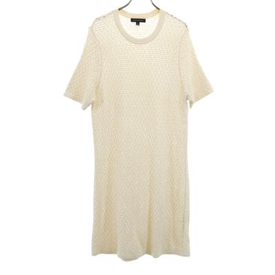 Fünf-Viertel-Ärmel Strick-Einteiler L Off-White Damen Gebraucht