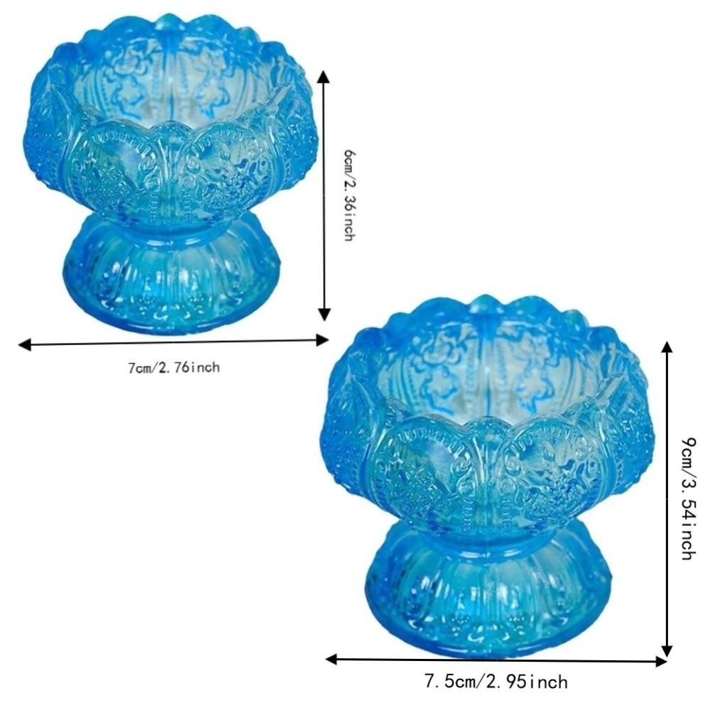 Lucky Crystal Candle Holder Unique Heat-Resistant Lamp Holder Exquisite Decorative Lotus Candlestick Household