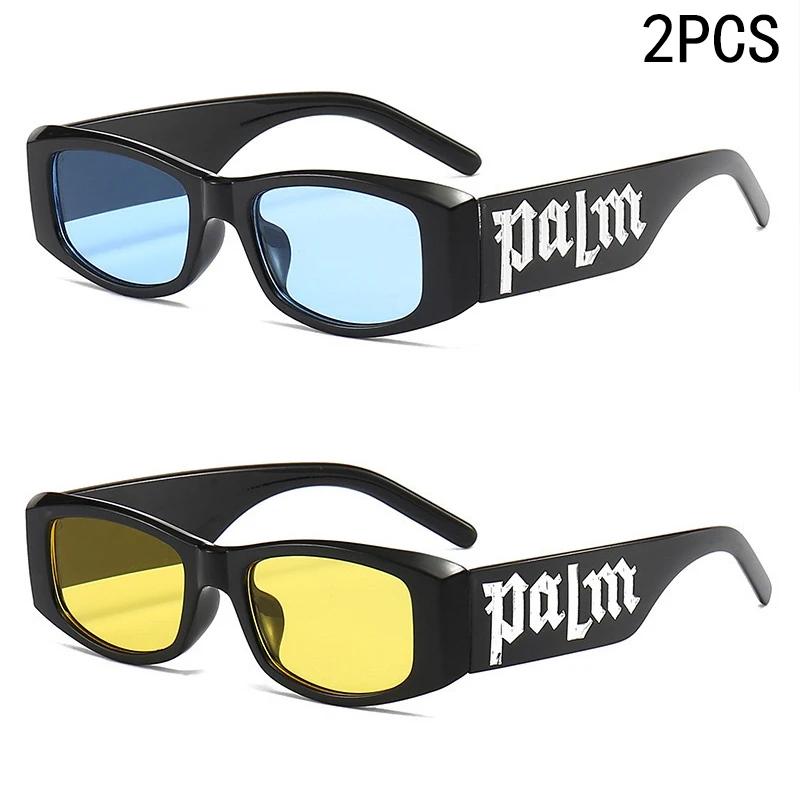 2PCS Small Frame Letter Sunglasses, New Instagram Influencer Sunglasses, Punk Trend Runway Sunglasses 3059(5326)